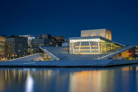Oslo Opera House by night