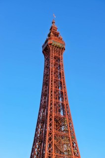 Blackpool Tower against a blue sky