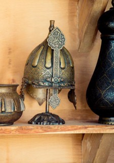 Decorative metal Helmets Of Warriors Of Turkish Ottoman empire