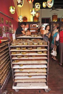 Trolley full of mooncakes