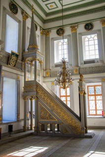 Marble minbar sermon pulpit of Ottoman times in mosque