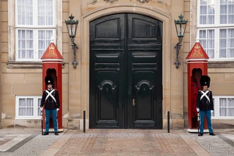 Guard at Amalienborg palace