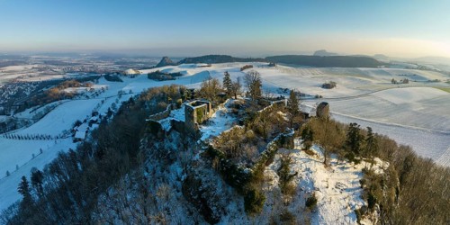 The Maegdeberg castle ruins in Hegau
