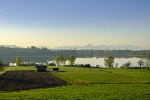 Morning sun at Lake Taching