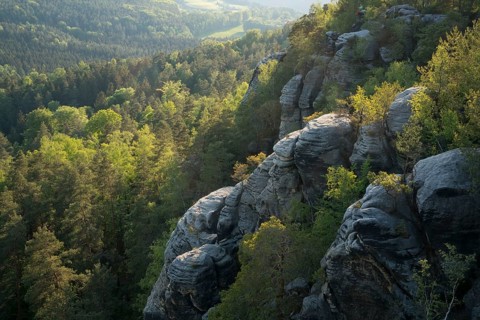 View from Rauenstein over rocks