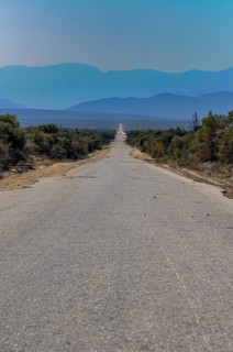 Straight road in southern Madagascar