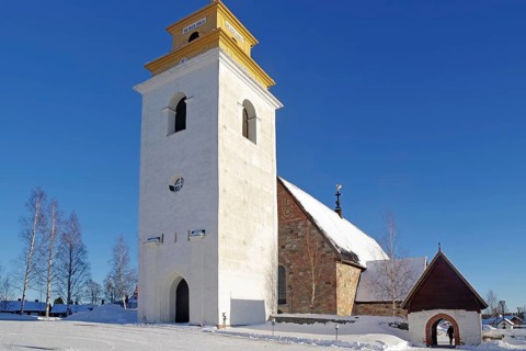 Old church in the church village of Gammelstad