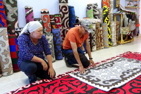 Sales floor in a Carpet shop
