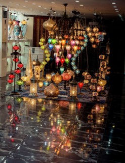 Mosaic Ottoman lamps from Grand Bazaar in Istanbul