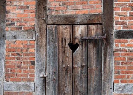 Old toilet door outhouse