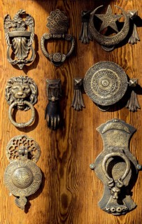Old Handmade ottoman door handle made of metal