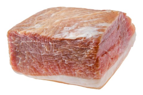 Salted large pork belly joint meat