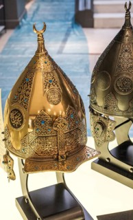 Decorative metal Helmets Of Warriors Of Turkish Ottoman empire