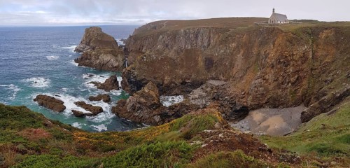 Saint-They Catholic Chapel and the Stone Coast in Pointe du Van