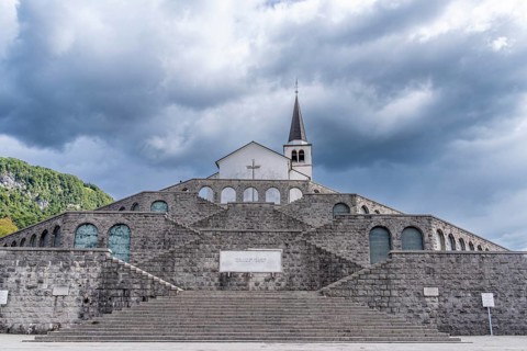 Italian Ossuary and Church of St. Anton above Kobarid