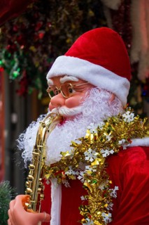 Cute santa claus characters with different emotions