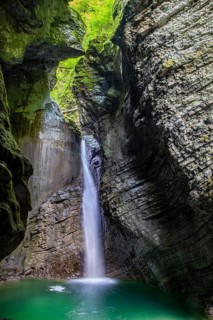Long exposure Kozjak waterfall