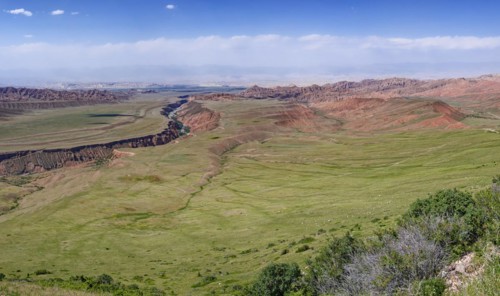 Landscape along the At-Bashy Range