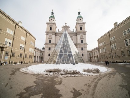 St. Marys Column protected in winter