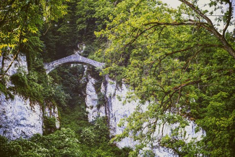 The princely Devils Bridge of Inzigkofen near Sigmaringen
