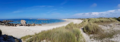 Panoramic photos of the bay of Menez Ham beach