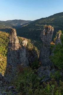 Gorges of Jonte in Cevennes National Park. Meyruies