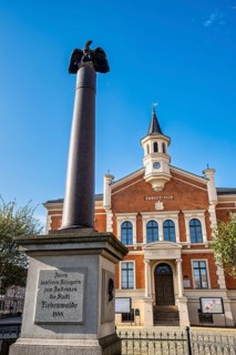 Victory Column in front of Liebenwalde Town Hall