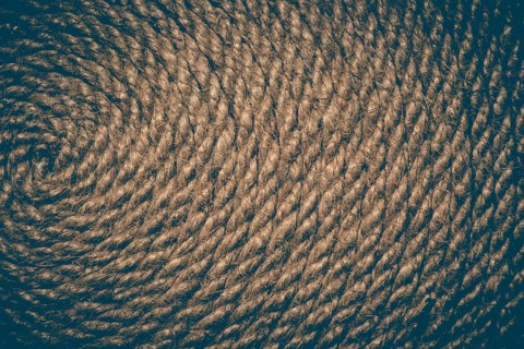 Close up of a straw mat in the view