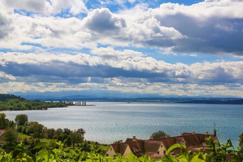 View of Maurach Castle and Lake Constance