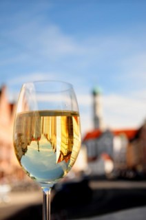 Reflection in a wine glass