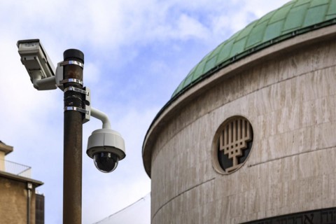 Video surveillance at the New Synagogue of the Jewish Community at Paul-Spiegel-Platz