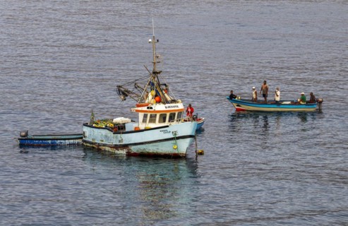 Harbour Scene Santo Antao Island Cape Verde