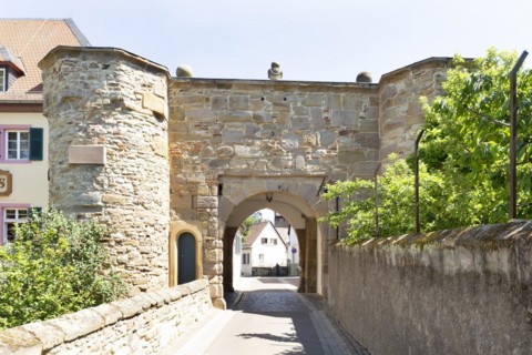 Archway of the medieval town fortification on Schlossgasse
