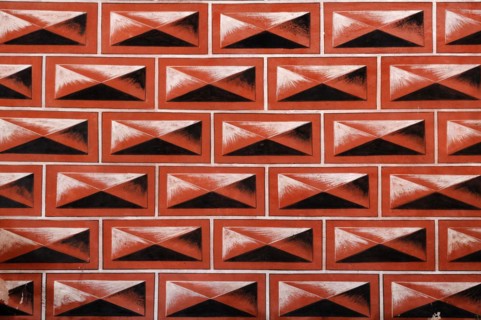 Painted masonry at the Franconian Open Air Museum