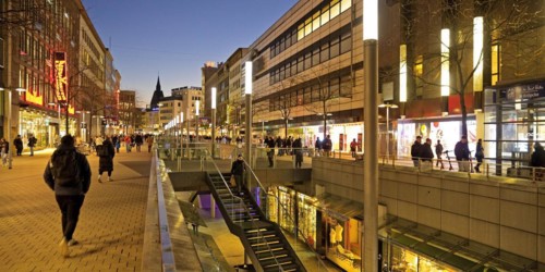 Bahnhofstrasse in the evening