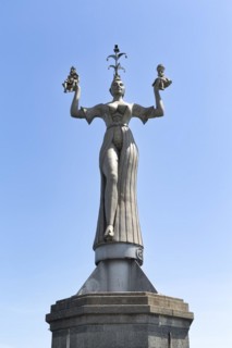 Sculpture Imperia at the entrance to Constance harbour