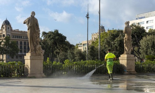 City cleaning staff