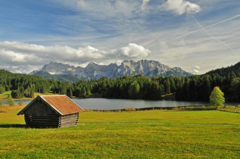 View of the Karwendel Mountains near Mittenwald