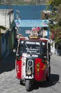 Red tuk tuk taxi