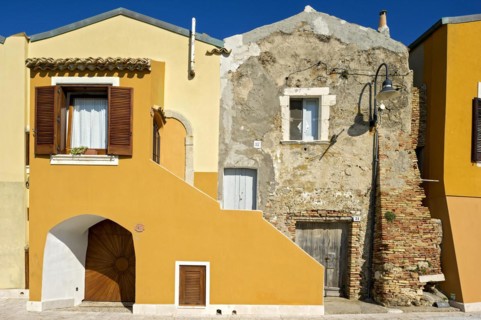 Colourful houses in the old town