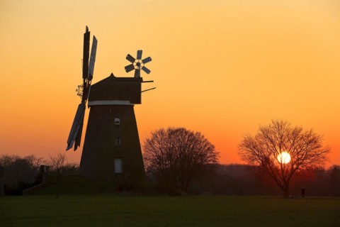 Breber windmill at sunset
