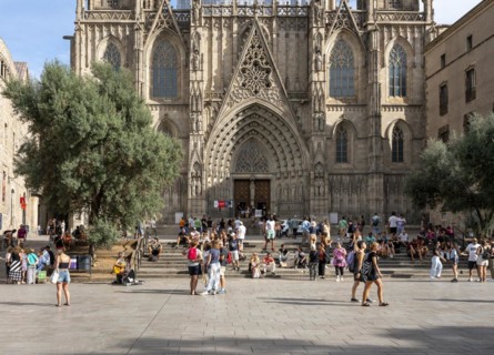 La Catedral de la Santa Creu in the Barri Gotic district