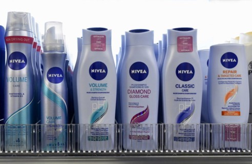 Sales shelf Nivea hair products