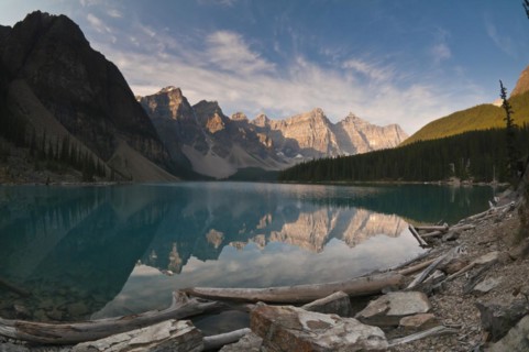 Moraine Lake at sunrise