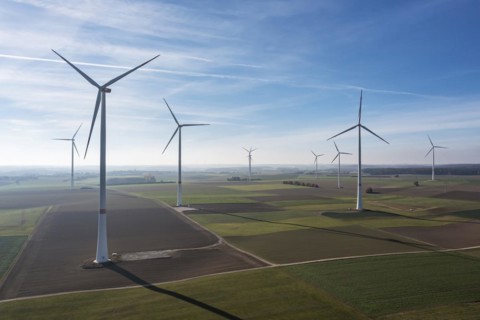 Wind farm on the Swabian Alb near Dornstadt