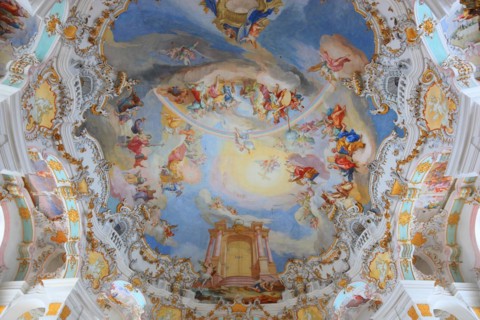 Dome frescoes by Johann Baptist Zimmermann