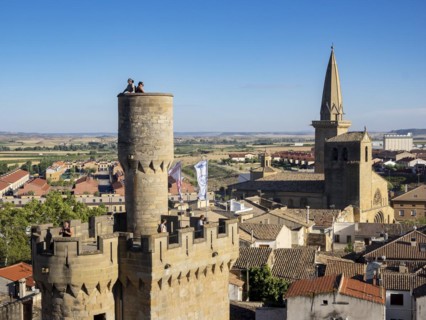 Tourists standing on tower