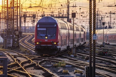 Deutsche Bahn AG regional train at the track apron