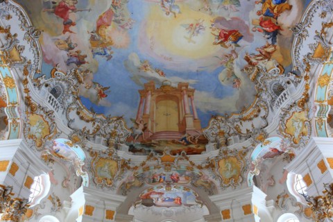 Dome frescoes by Johann Baptist Zimmermann