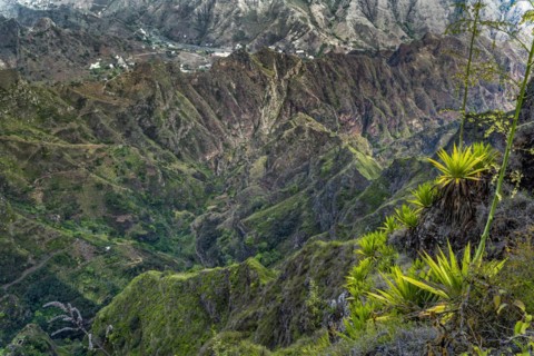 Mountain Landscape Santo Antao Island Cape Verde